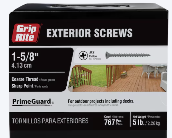 Grip-Rite #8 x 1-5/8-in Wood to wood Deck Screws ( 767 -Per Box )